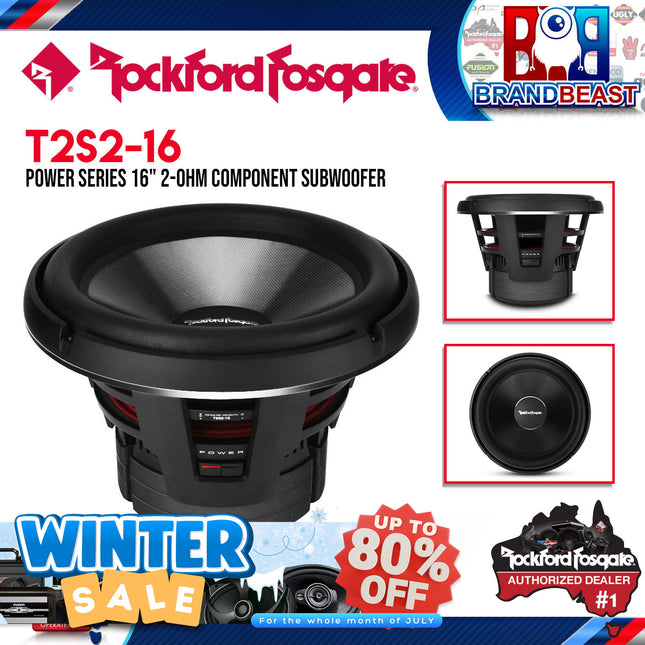 Rockford Fosgate T2S2-16 Power 16" T2 Single 2-Ohm Subwoofer