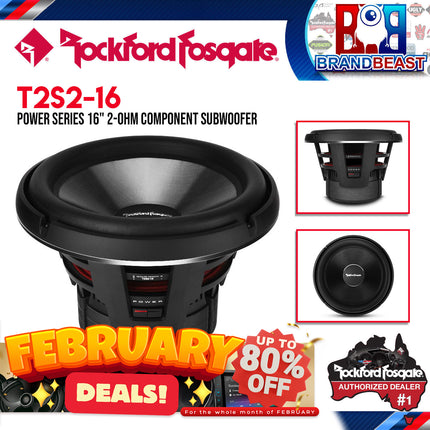 Rockford Fosgate T2S2-16 Power 16" T2 Single 2-Ohm Subwoofer