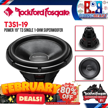 Rockford Fosgate T3S1-19 Power 19" T3 Single 1-Ohm Superwoofer