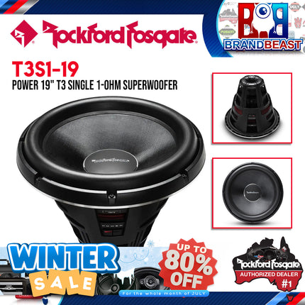 Rockford Fosgate T3S1-19 Power 19" T3 Single 1-Ohm Superwoofer