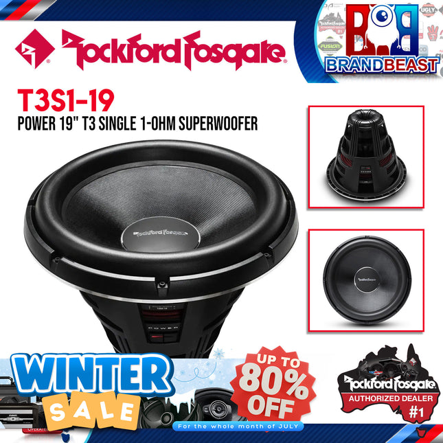 Rockford Fosgate T3S1-19 Power 19" T3 Single 1-Ohm Superwoofer