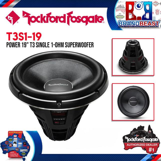 Rockford Fosgate T3S1-19 Power 19" T3 Single 1-Ohm Superwoofer