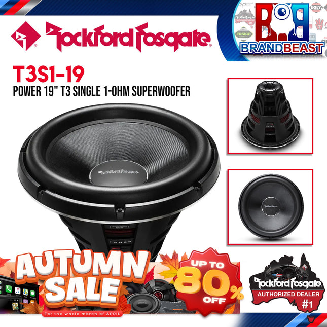 Rockford Fosgate T3S1-19 Power 19" T3 Single 1-Ohm Superwoofer