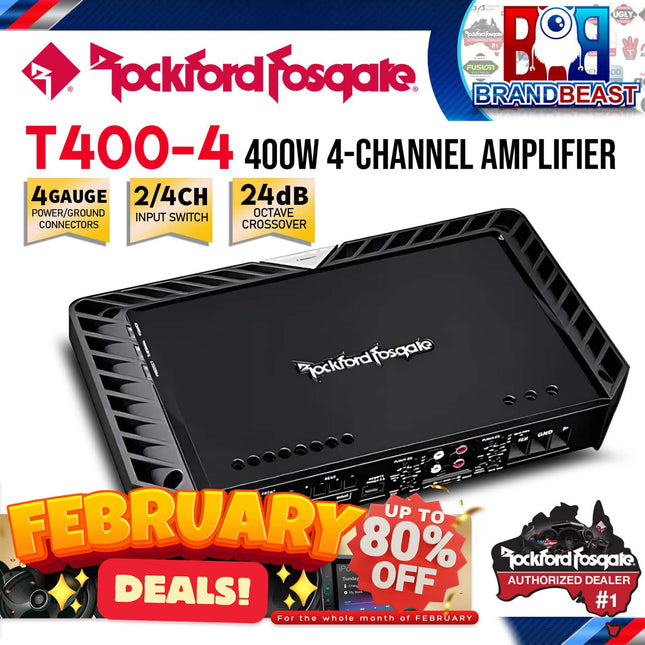 Rockford Fosgate T400-4 Power 400 Watt 4-Channel Amplifier