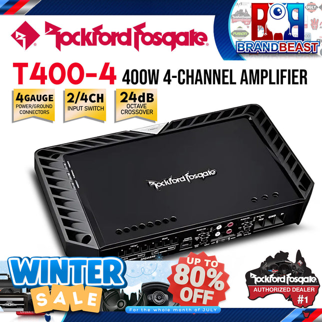 Rockford Fosgate T400-4 Power 400 Watt 4-Channel Amplifier