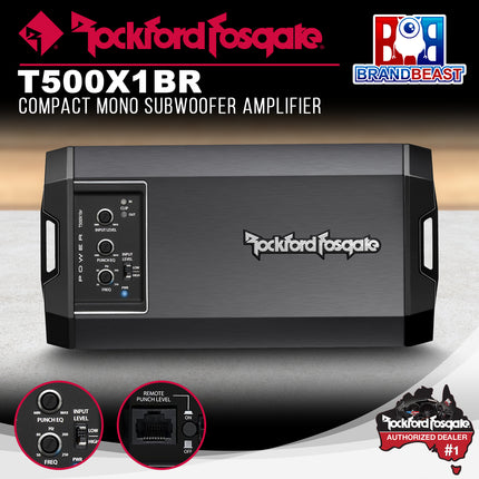 Rockford Fosgate T500X1br Power 500 Watt Class-BR Mono Amplifier