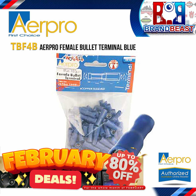 Aerpro TBF4B Female Bullet Terminal Blue