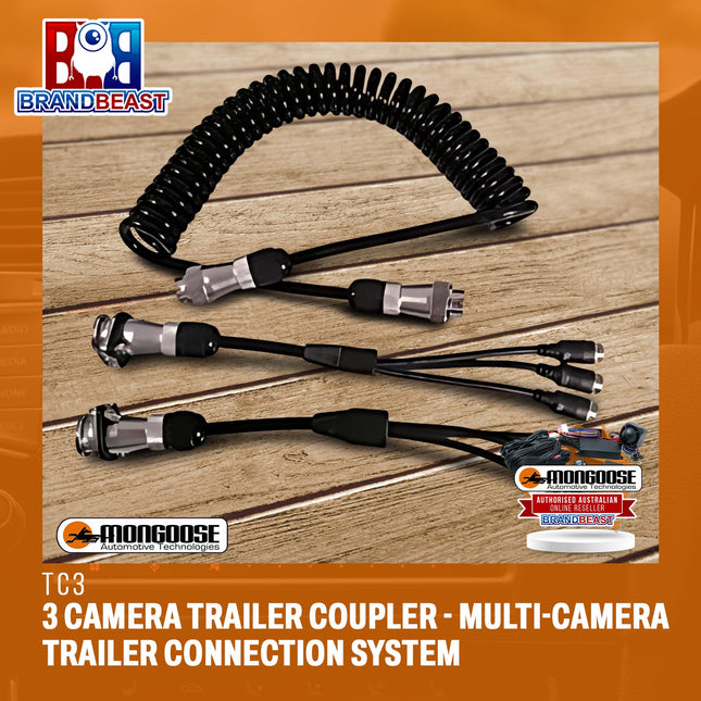 MONGOOSE TC3 3 Camera Trailer Coupler - Multi-Camera Trailer Connection System