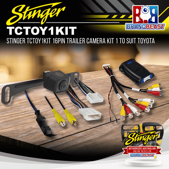Stinger TCTOY1KIT 16Pin Trailer Camera Kit 1 To Suit Toyota