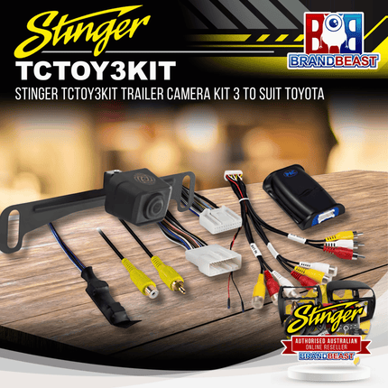 Stinger TCTOY3KIT Trailer Camera Kit 3 To Suit Toyota