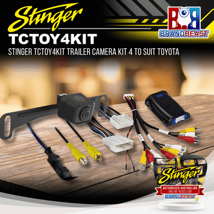 Stinger TCTOY4KIT Trailer Camera Kit 4 To Suit Toyota