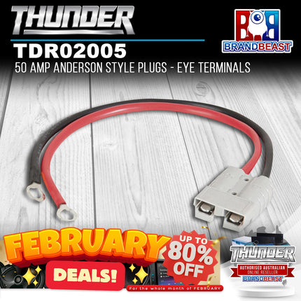 Thunder TDR02005 50 Amp Anderson Style Plugs - Eye Terminals