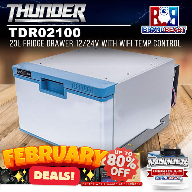 Thunder TDR02100 23L Fridge Drawer With WiFi Temp Control - 12/24V