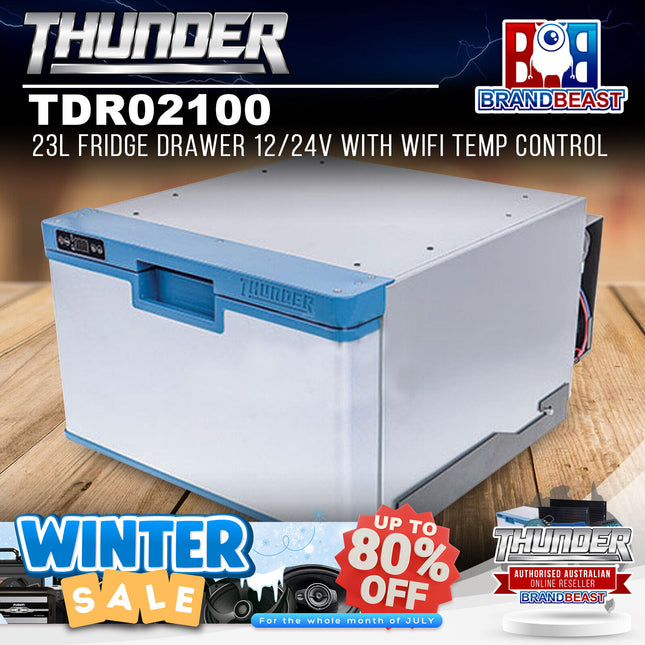 Thunder TDR02100 23L Fridge Drawer With WiFi Temp Control - 12/24V