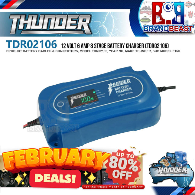 Thunder TDR02106 6A 8 Stage Pulse Battery Charger - 12V