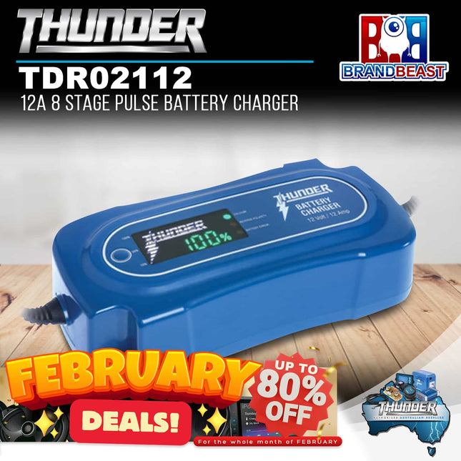 Thunder TDR02112 12A 8 Stage Pulse Battery Charger - 12V