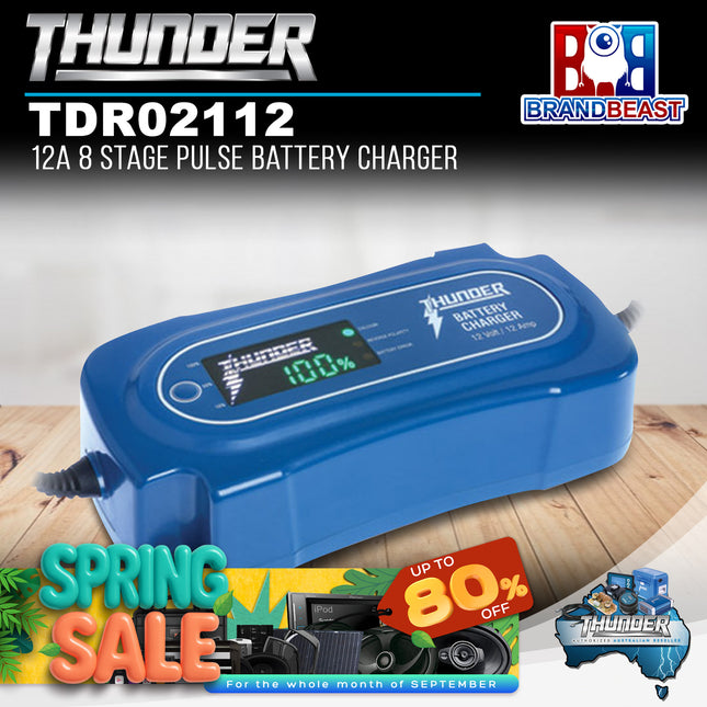 Thunder TDR02112 12A 8 Stage Pulse Battery Charger - 12V