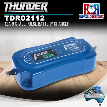 Thunder TDR02112 12A 8 Stage Pulse Battery Charger - 12V