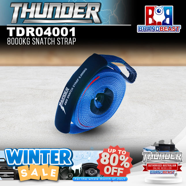 Thunder TDR04001 4WD Snatch Strap - 8000KG