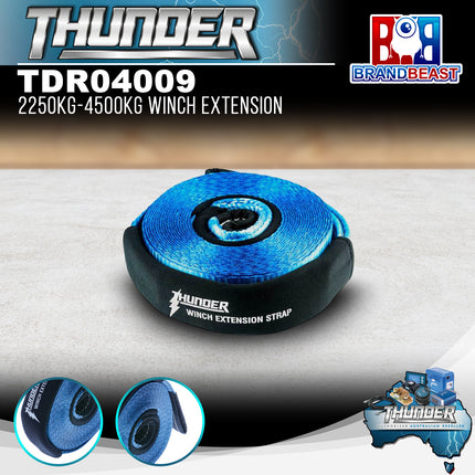 Thunder TDR04009 10M Winch Extension Strap With Reinforced Ends