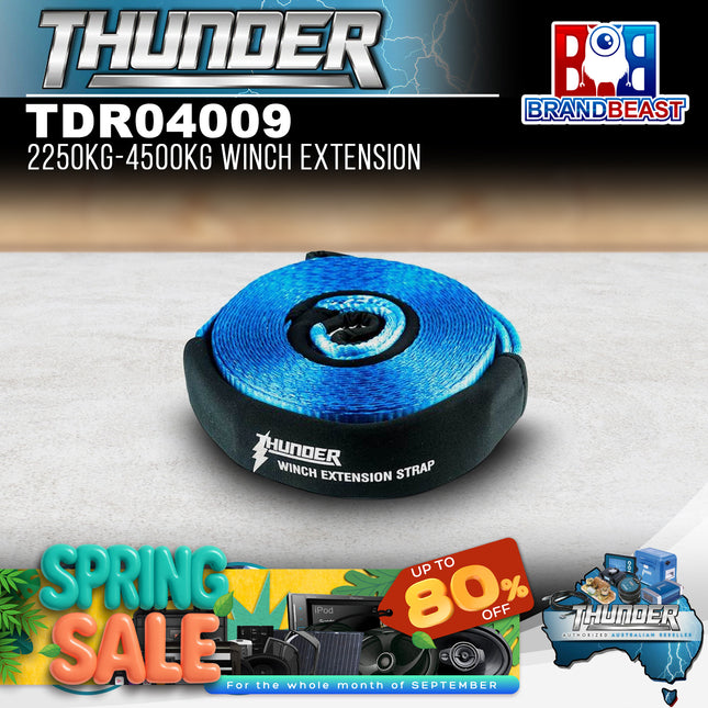 Thunder TDR04009 10M Winch Extension Strap With Reinforced Ends