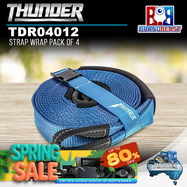 Thunder TDR04012 Recovery Strap Wrap - 4 Pack