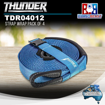 Thunder TDR04012 Recovery Strap Wrap - 4 Pack