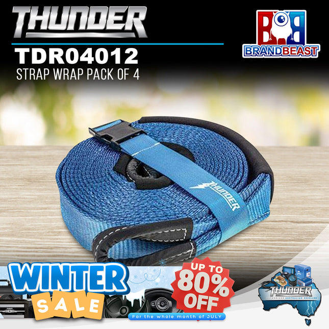 Thunder TDR04012 Recovery Strap Wrap - 4 Pack