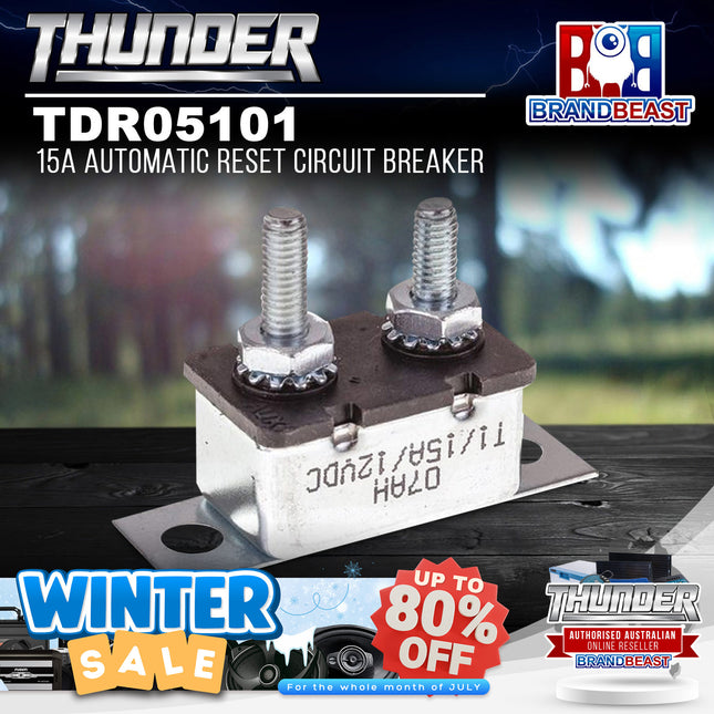 Thunder TDR05101 15A Automatic Reset Circuit Breaker