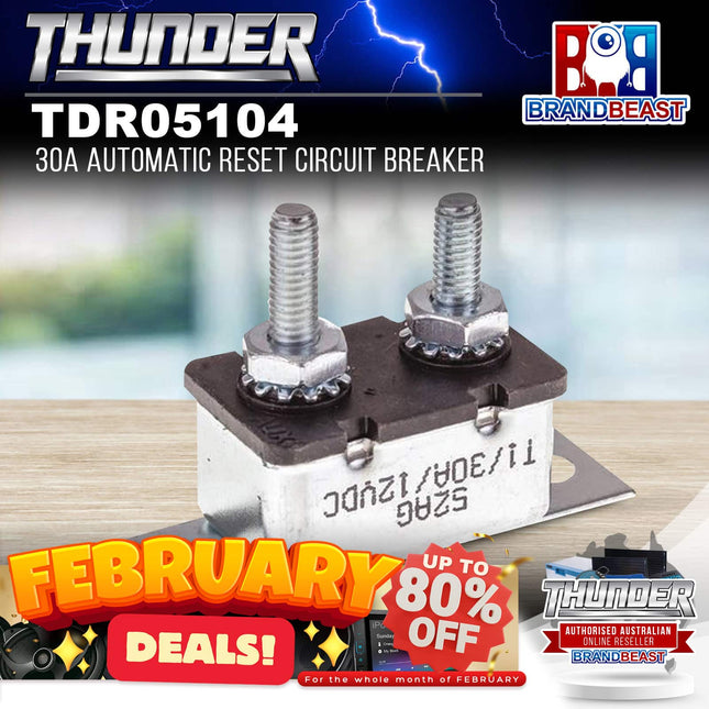 Thunder TDR05104 30A Automatic Reset Circuit Breaker