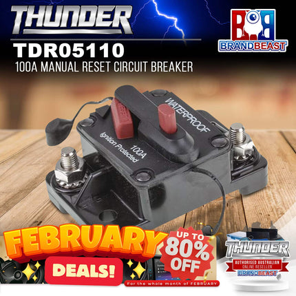 Thunder TDR05110 100A Manual Reset Circuit Breaker