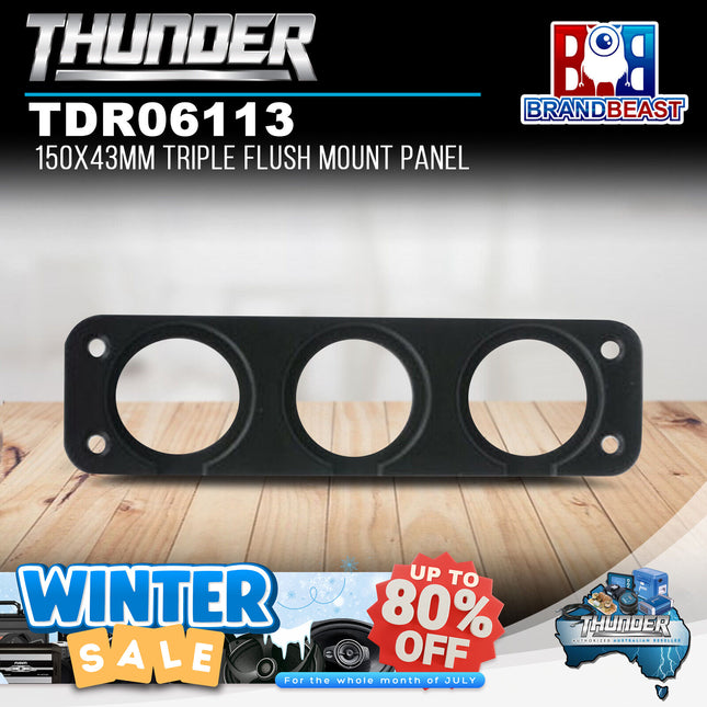 Thunder TDR06113 150x43mm Triple Flush Mount Panel