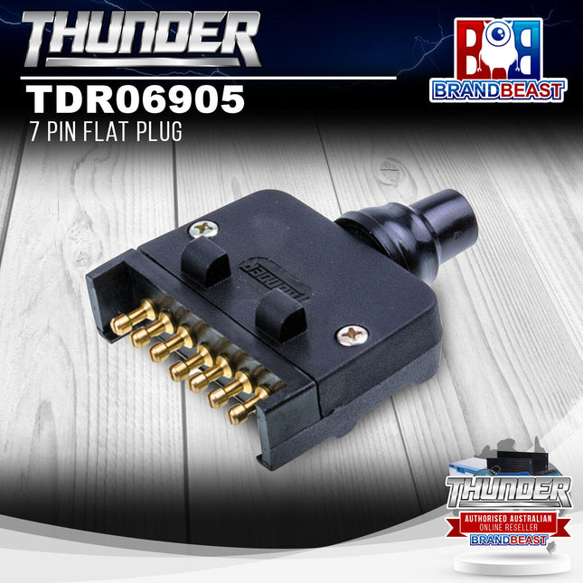 Thunder TDR06905 7 Pin Plastic Flat Trailer Plug