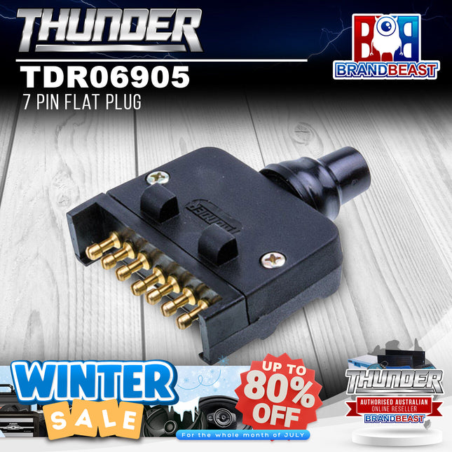 Thunder TDR06905 7 Pin Plastic Flat Trailer Plug