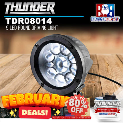 Thunder TDR08014 9 LED Round Driving Light