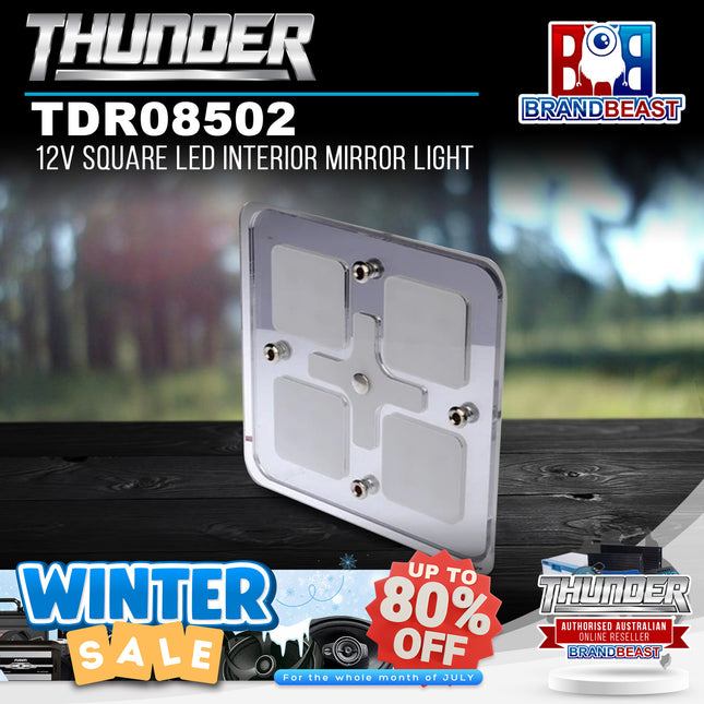 Thunder TDR08502 12V Square LED Interior Mirror Light