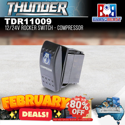 Thunder TDR11009 12/24V Rocker Switch - Compressor