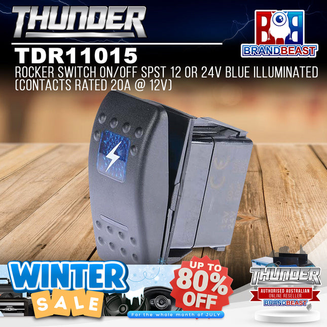 Thunder TDR11015 12/24V Rocker Switch - Universal