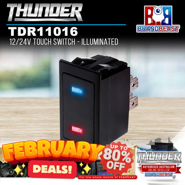 Thunder TDR11016 12/24V Touch Switch - Illuminated