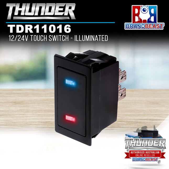 Thunder TDR11016 12/24V Touch Switch - Illuminated