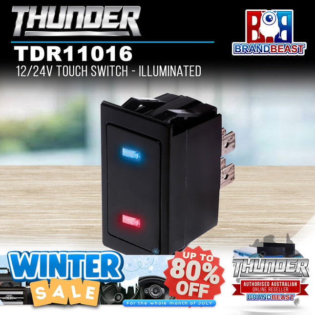 Thunder TDR11016 12/24V Touch Switch - Illuminated