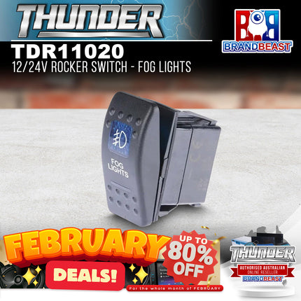 Thunder TDR11020 12/24V Rocker Switch - Fog Lights