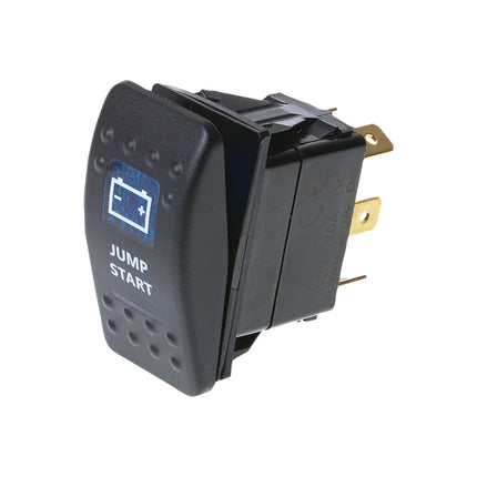 Thunder TDR11047 Rocker Switch Off Mom On SPST 12/24V Blue Illuminated