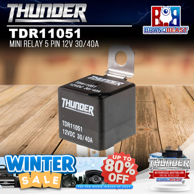 Thunder TDR11051 Mini Relay 5 Pin 12V 30/40A