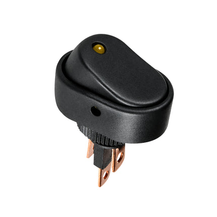 Thunder TDR11070 Rocker Switch On/Off SPST Amber Illuminated
