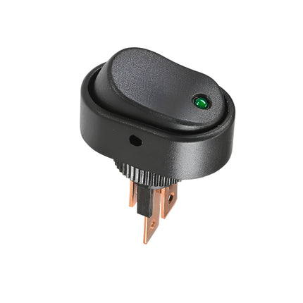 Thunder TDR11072 Rocker Switch On/Off SPST Green Illuminated