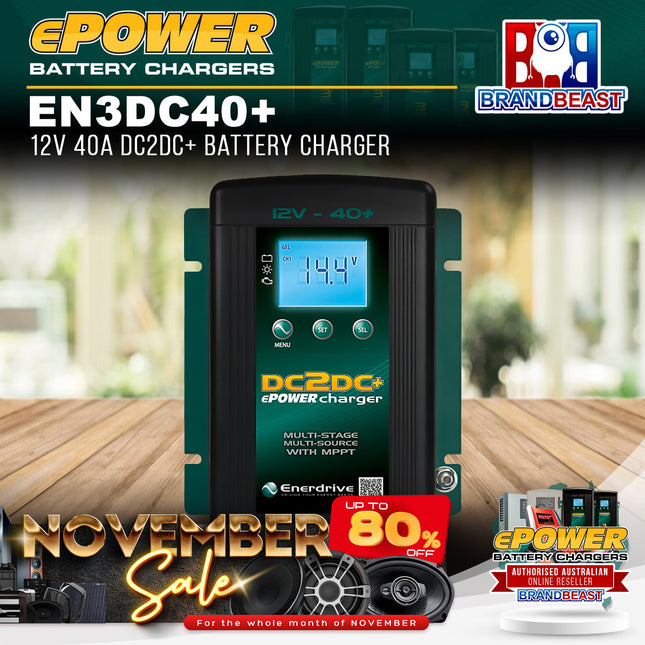 Enerdrive ePOWER EN3DC40+ 12V 40A DC2DC+ Battery Charger