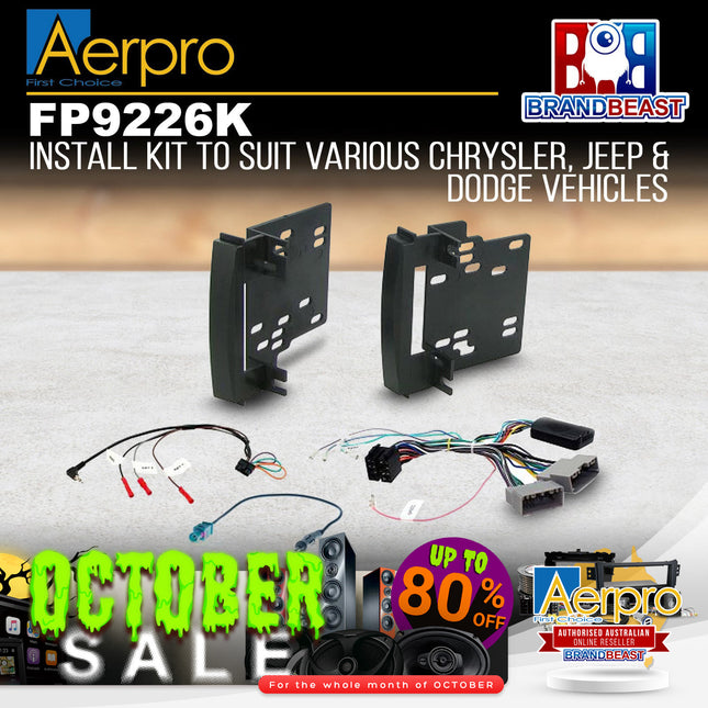 Aerpro FP9226K Double DIN Install Kit to Suit Jeep/Chrysler/Dodge Vehicles