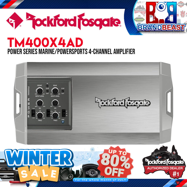 Rockford Fosgate TM400X4ad Power Marine 400 Watt Class-ad 4-Channel Amplifier