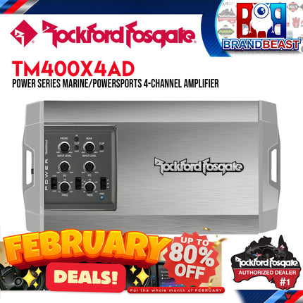 Rockford Fosgate TM400X4ad Power Marine 400 Watt Class-ad 4-Channel Amplifier